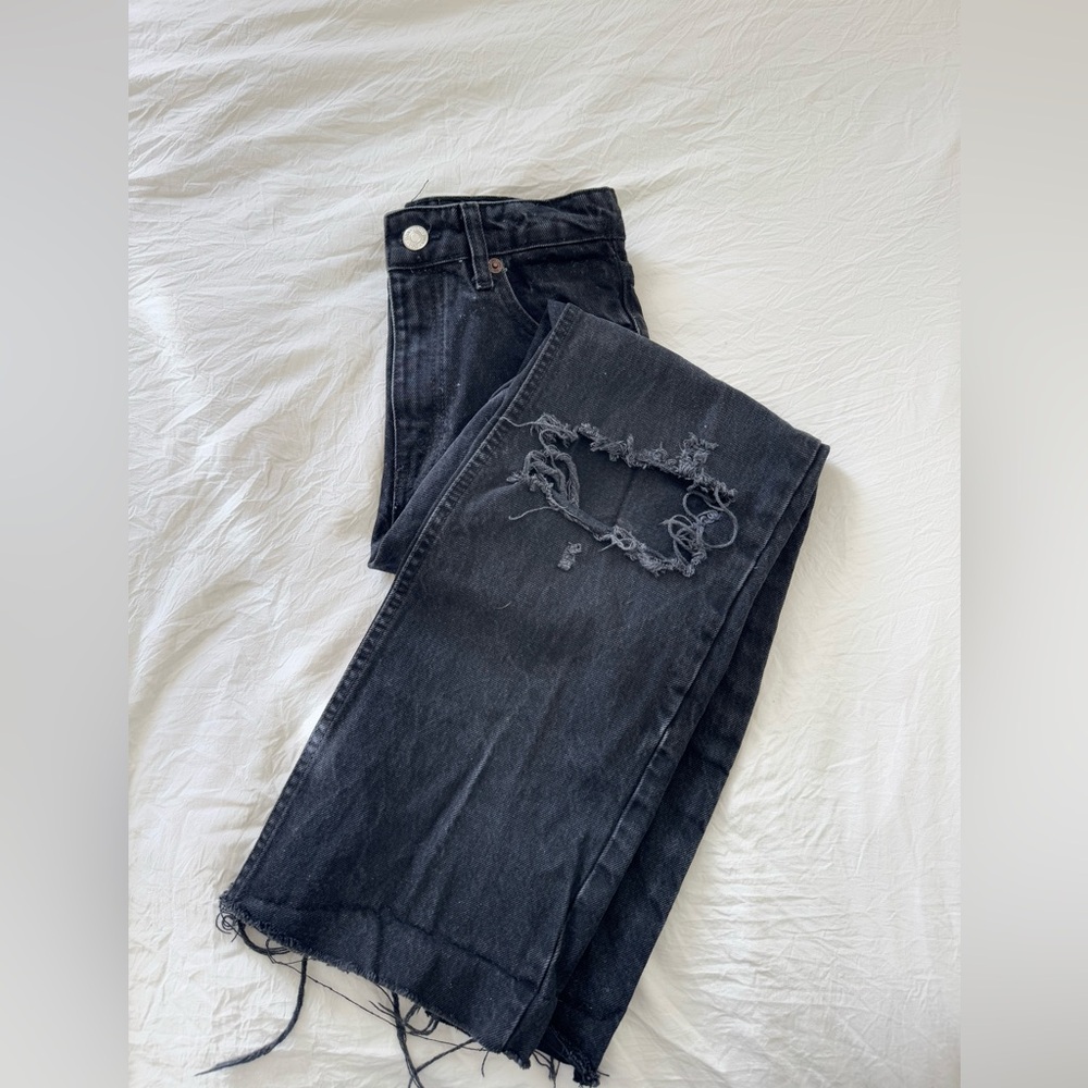ZARA Wide Leg Black Jeans